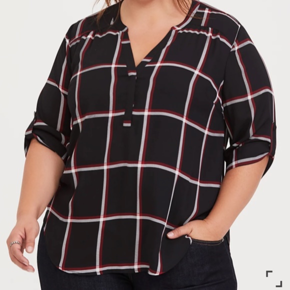 GEORGETTE BUTTON DOWN BLOUSE - Picture 4 of 5
